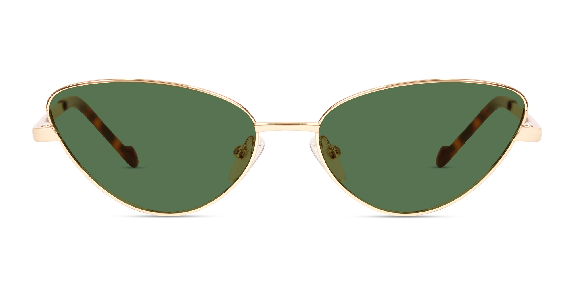 Champagne Gold Metal Cat-Eye Sunglasses 1