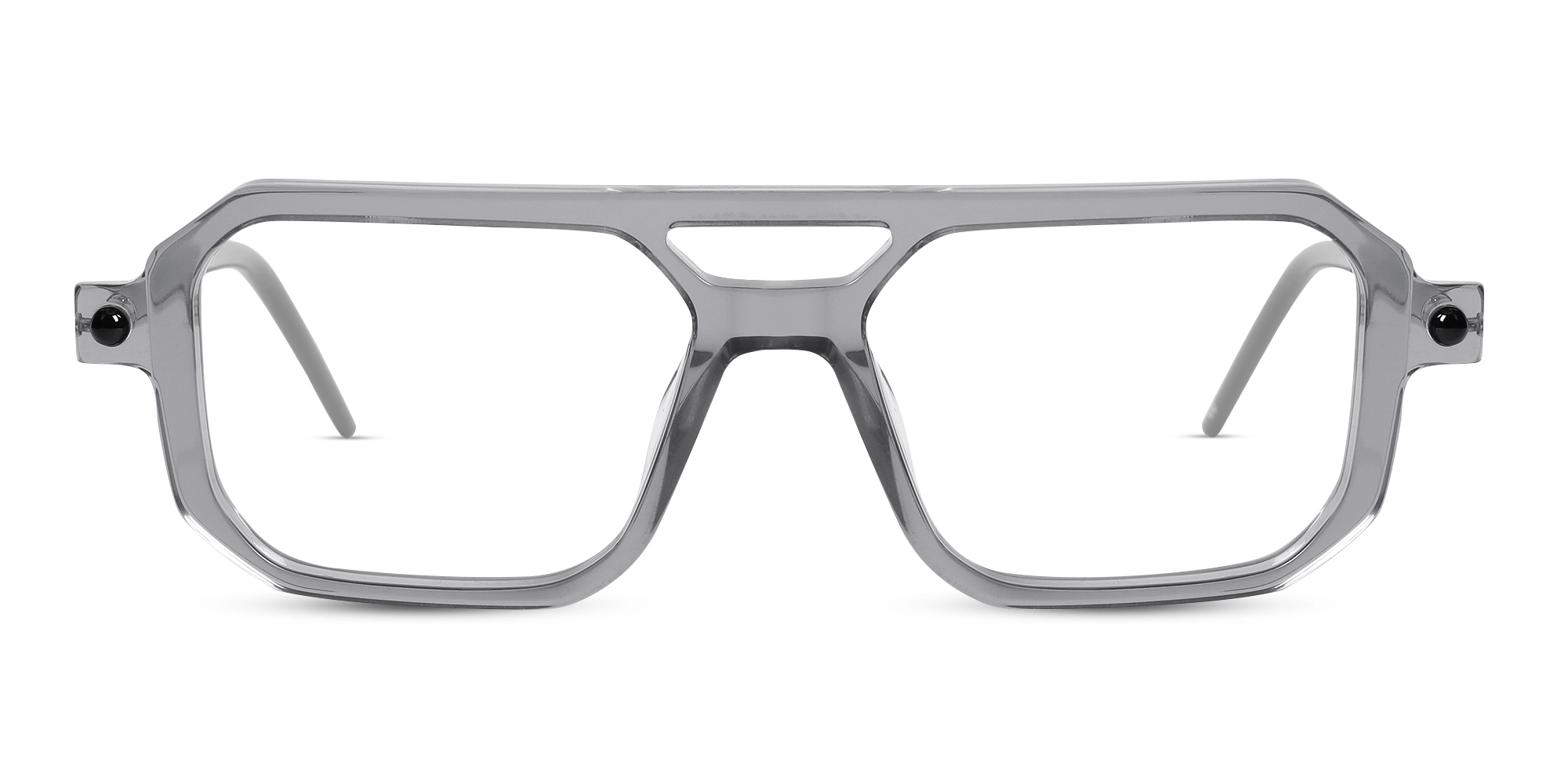 Grey Rectangle Eyeglasses