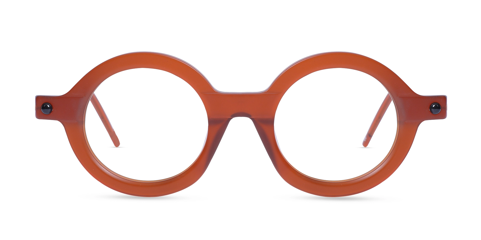 Chestnut Brown Round Oval Glasses