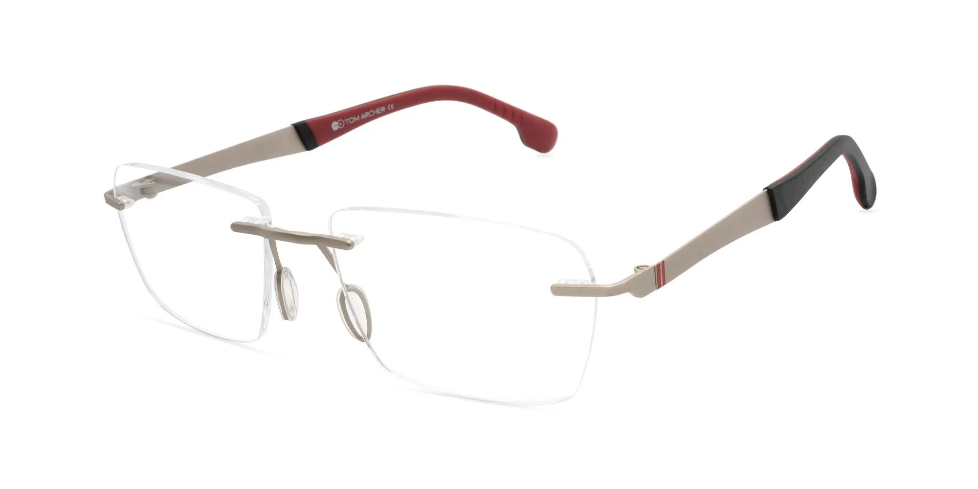 Rectangle Rimless Eyeglasses For Men & Women-2