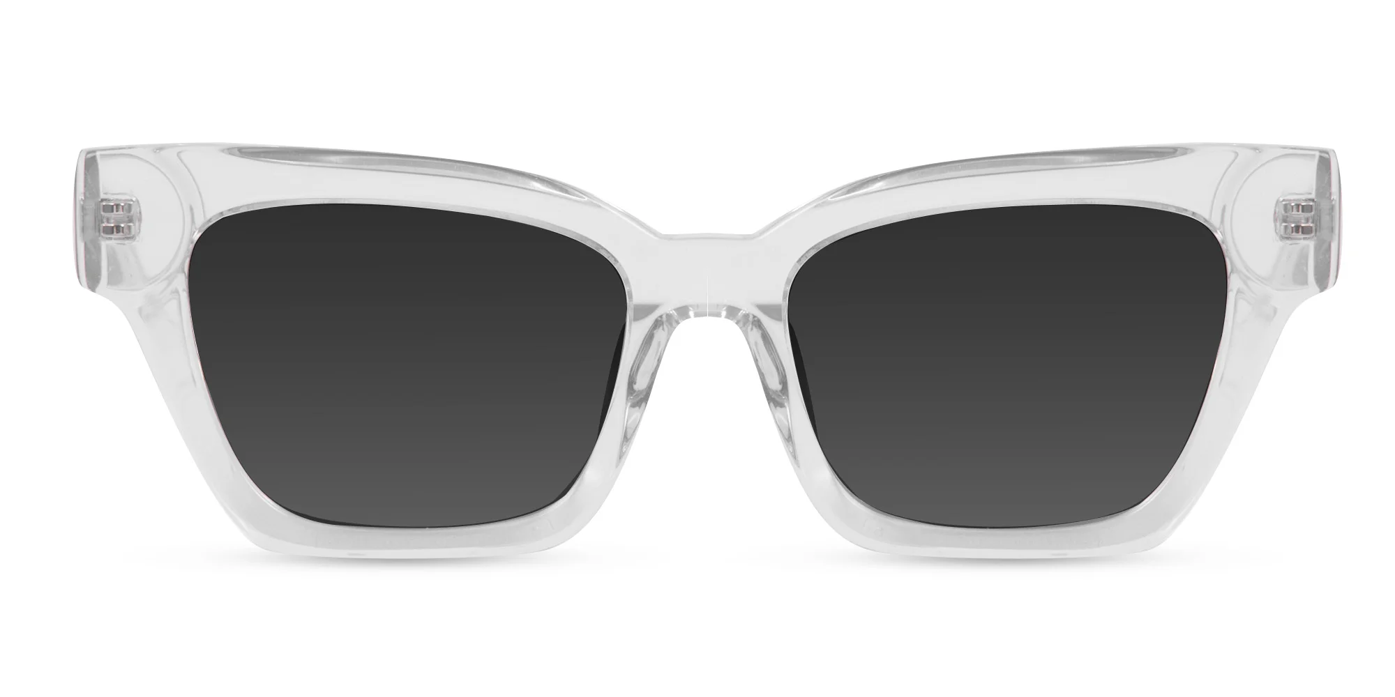 Crystal Clear Cat Eye Sunglasses-1