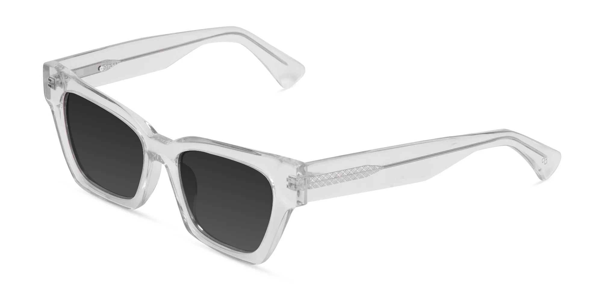 Crystal Clear Cat Eye Sunglasses