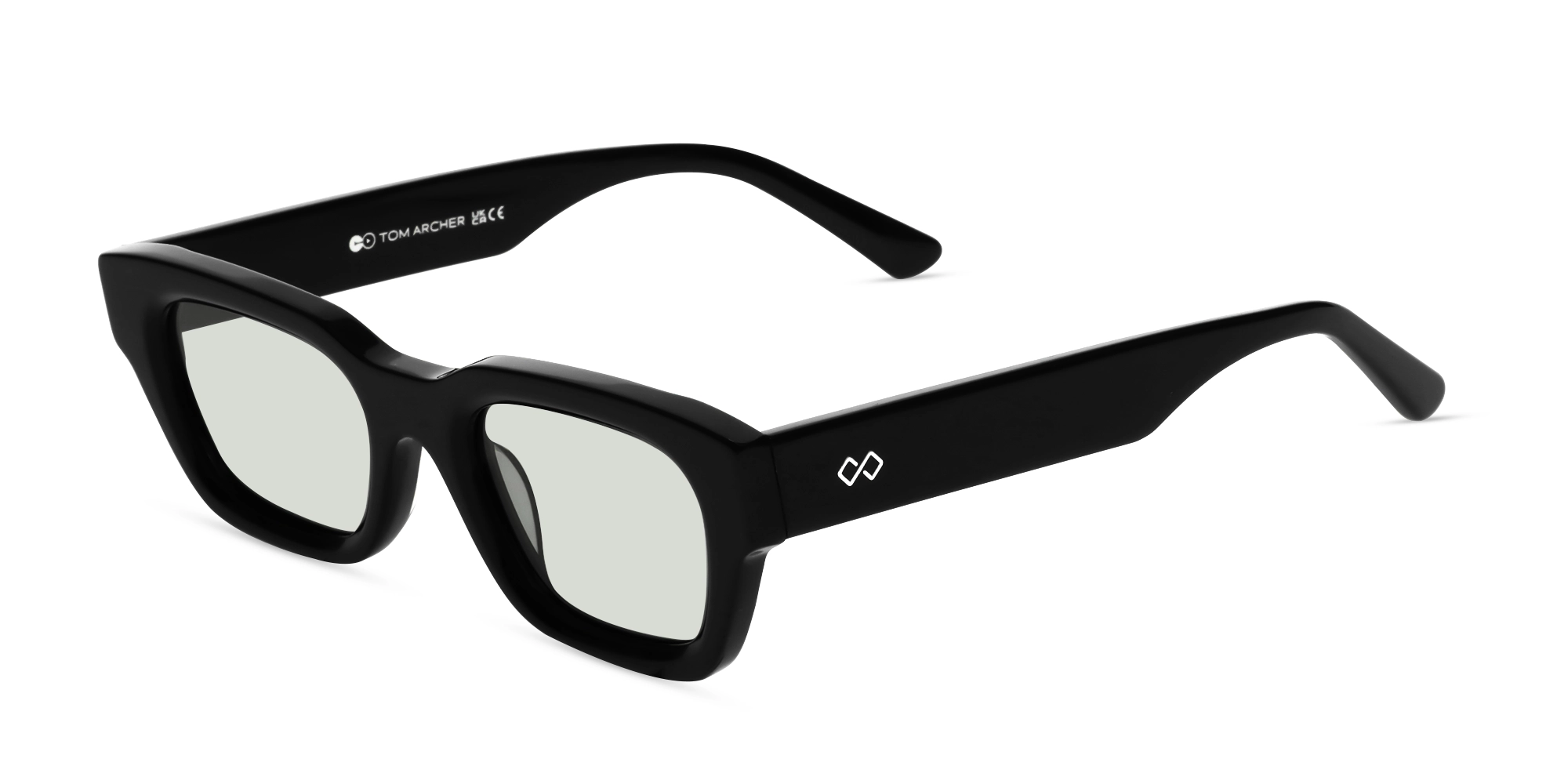 Black Acetate Full Rim Sunglasses For Men & Women