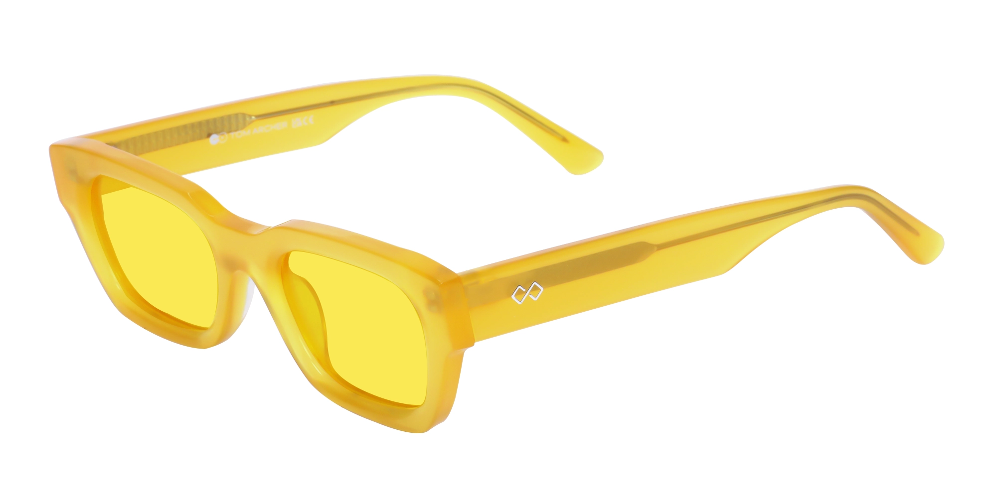 Mimosa Yellow Acetate Full Rim Rectangle Sunglasses