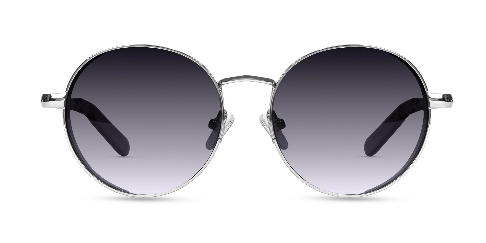 Silver Metal Round Sunglasses | Specscart-1