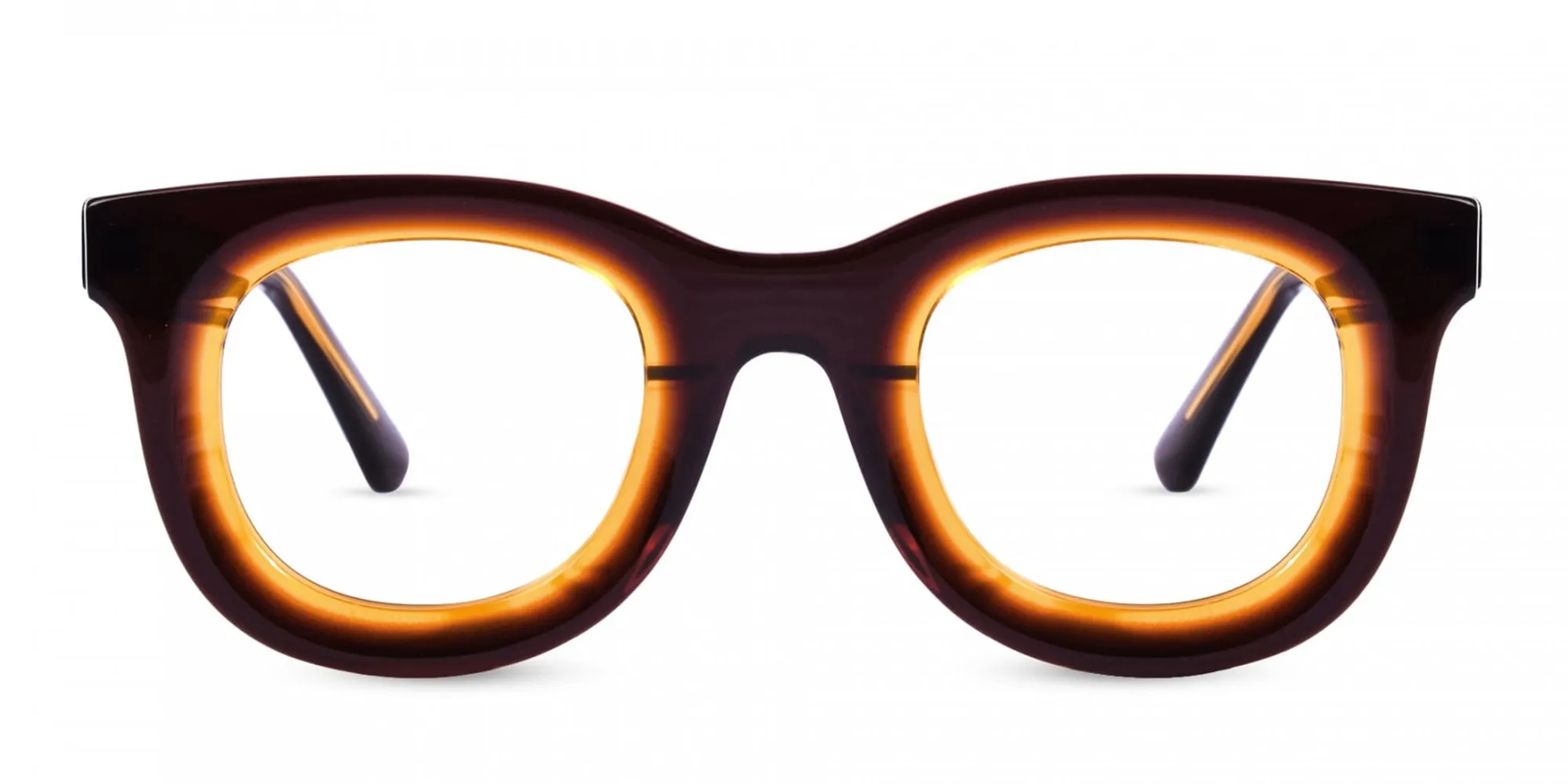 Thick Brown Square Glasses