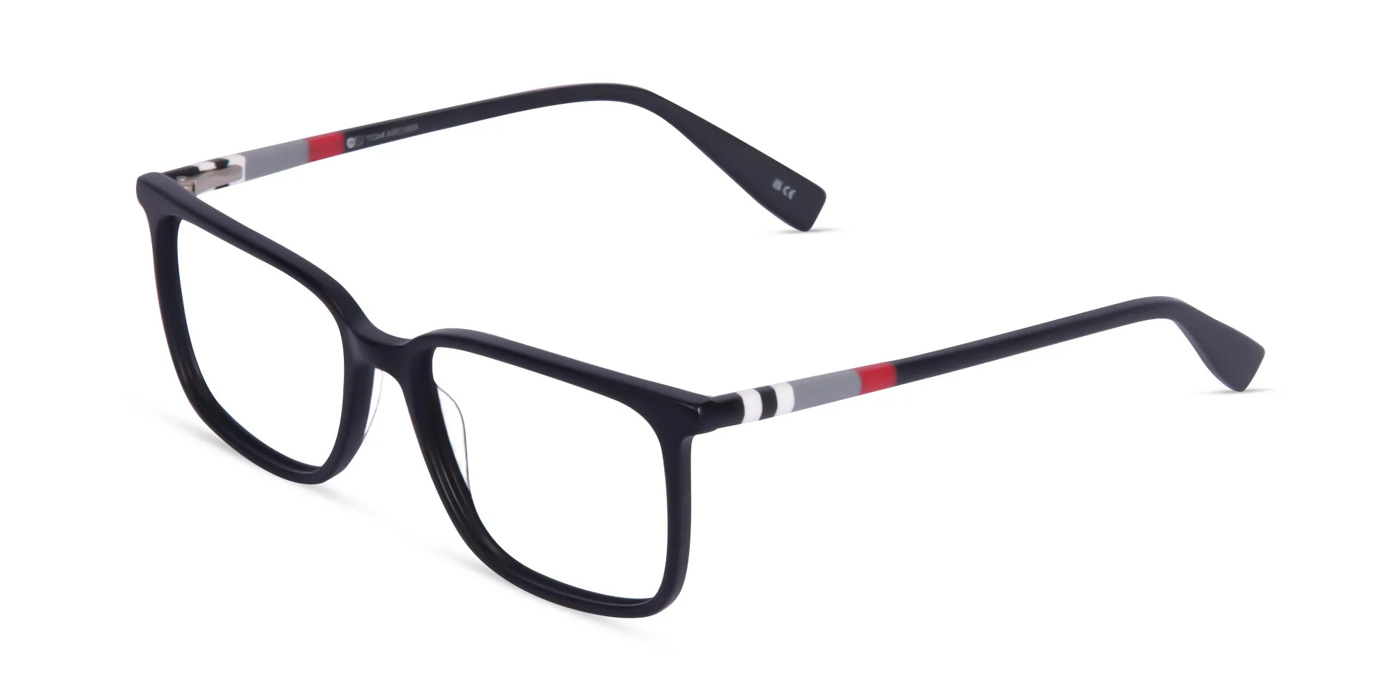 Matte Black Rectangle Eyeglass Frames-1