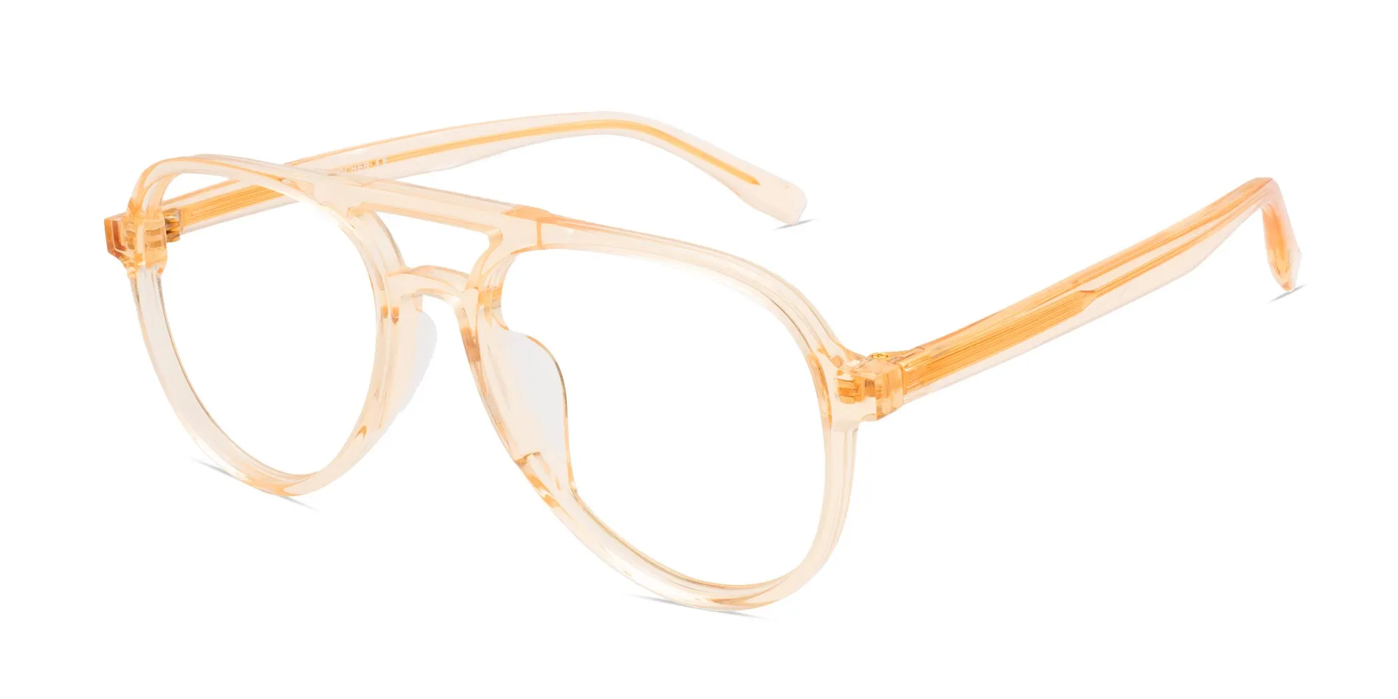 Orange Frame Pilot Glasses-2