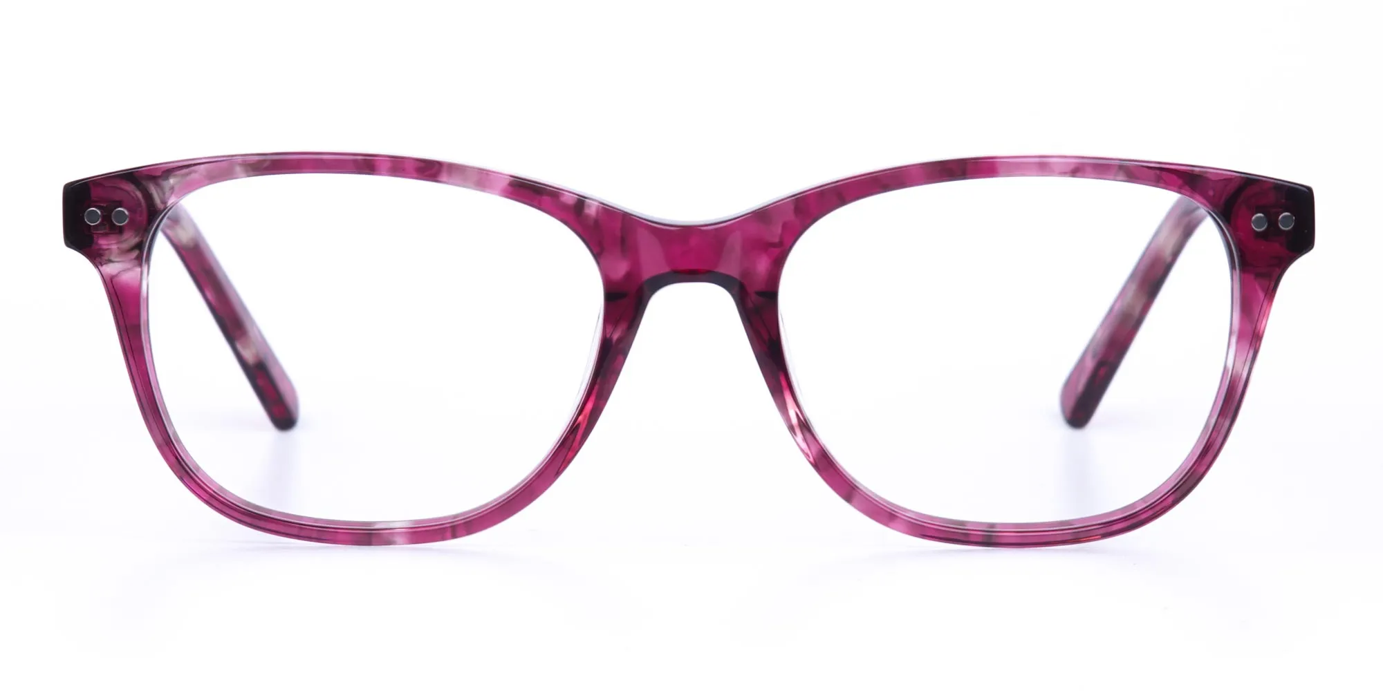 Rose Pink Marble Acetate Rectangular Glasses