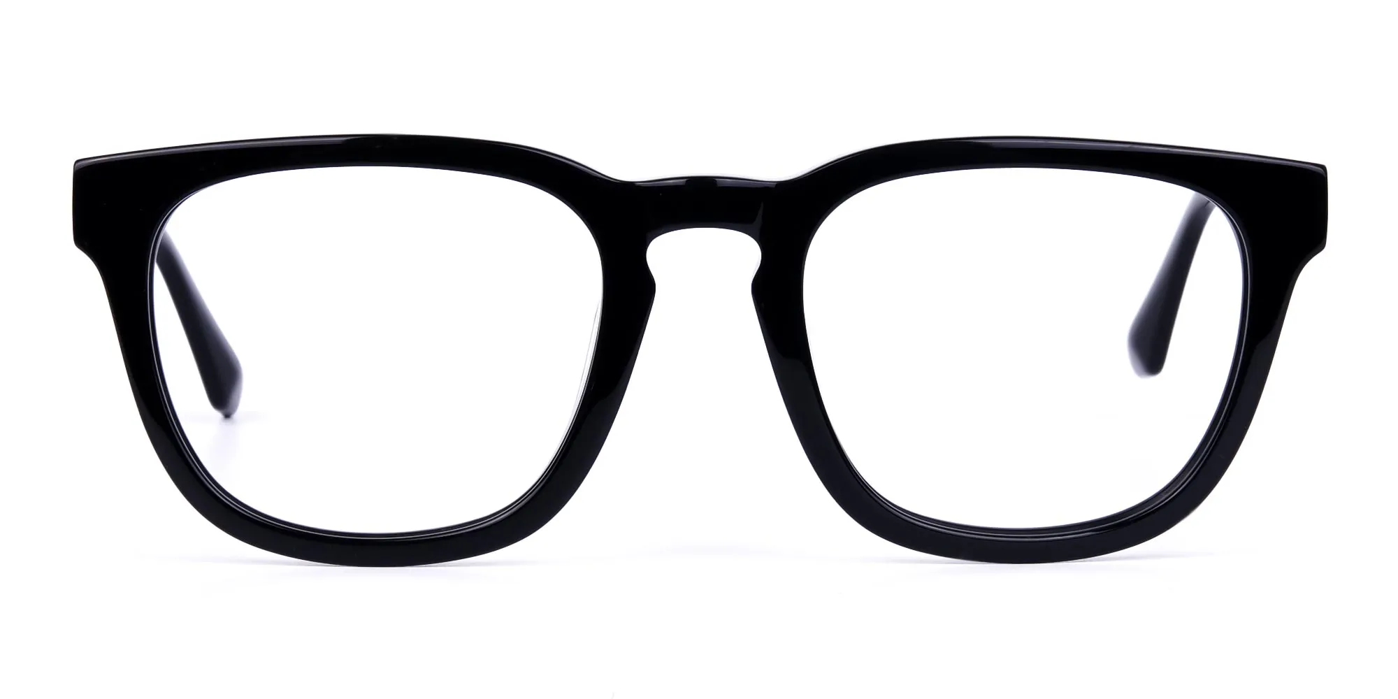 Chunky black glasses
