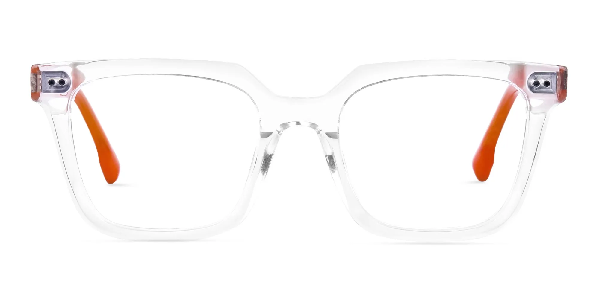 Crystal Clear Square Glasses Frame 