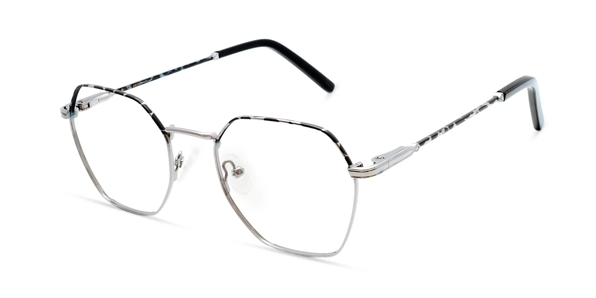 Silver Hexagonal Glasses-2