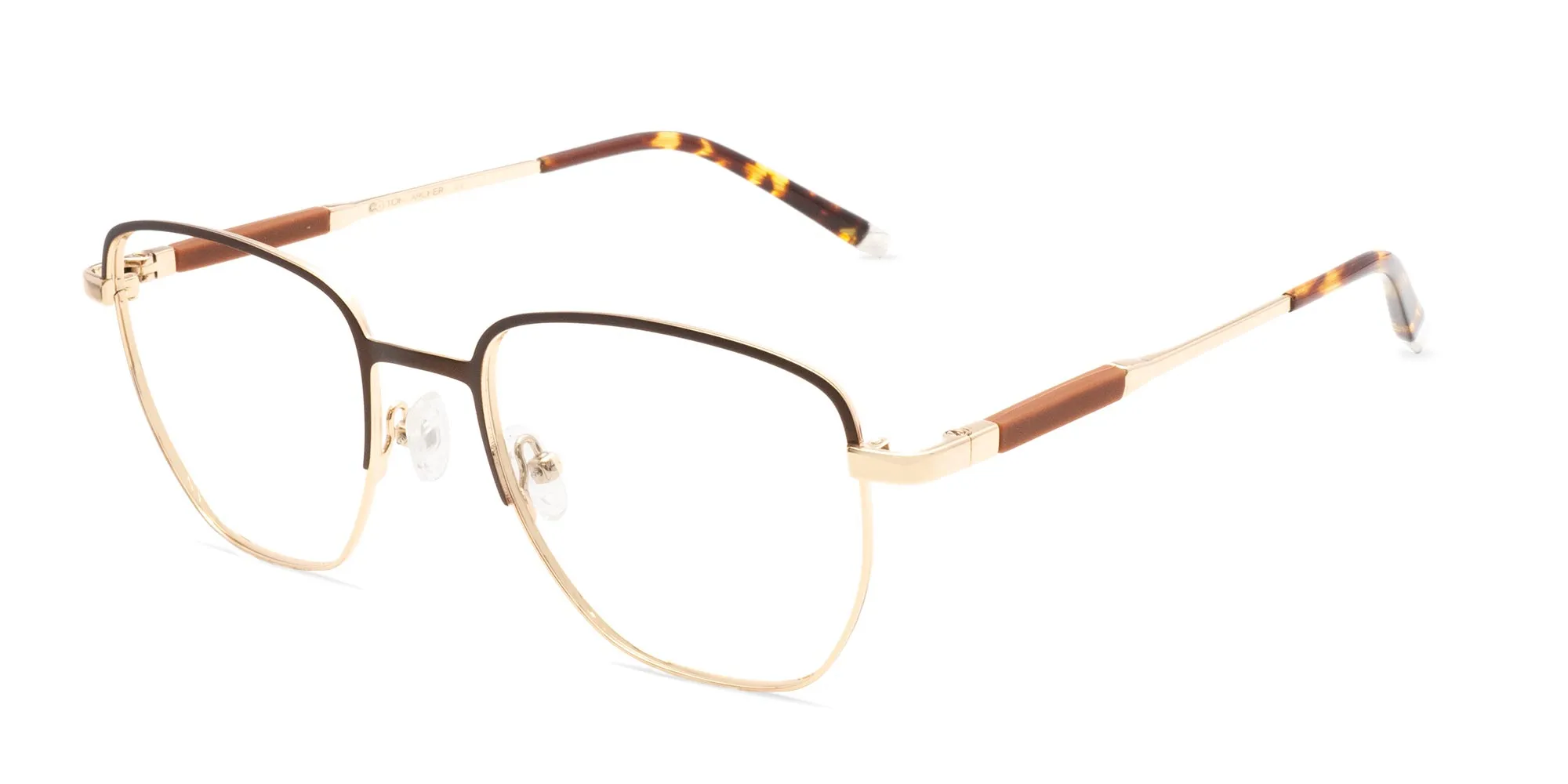 Gold Metal Frame Glasses-2