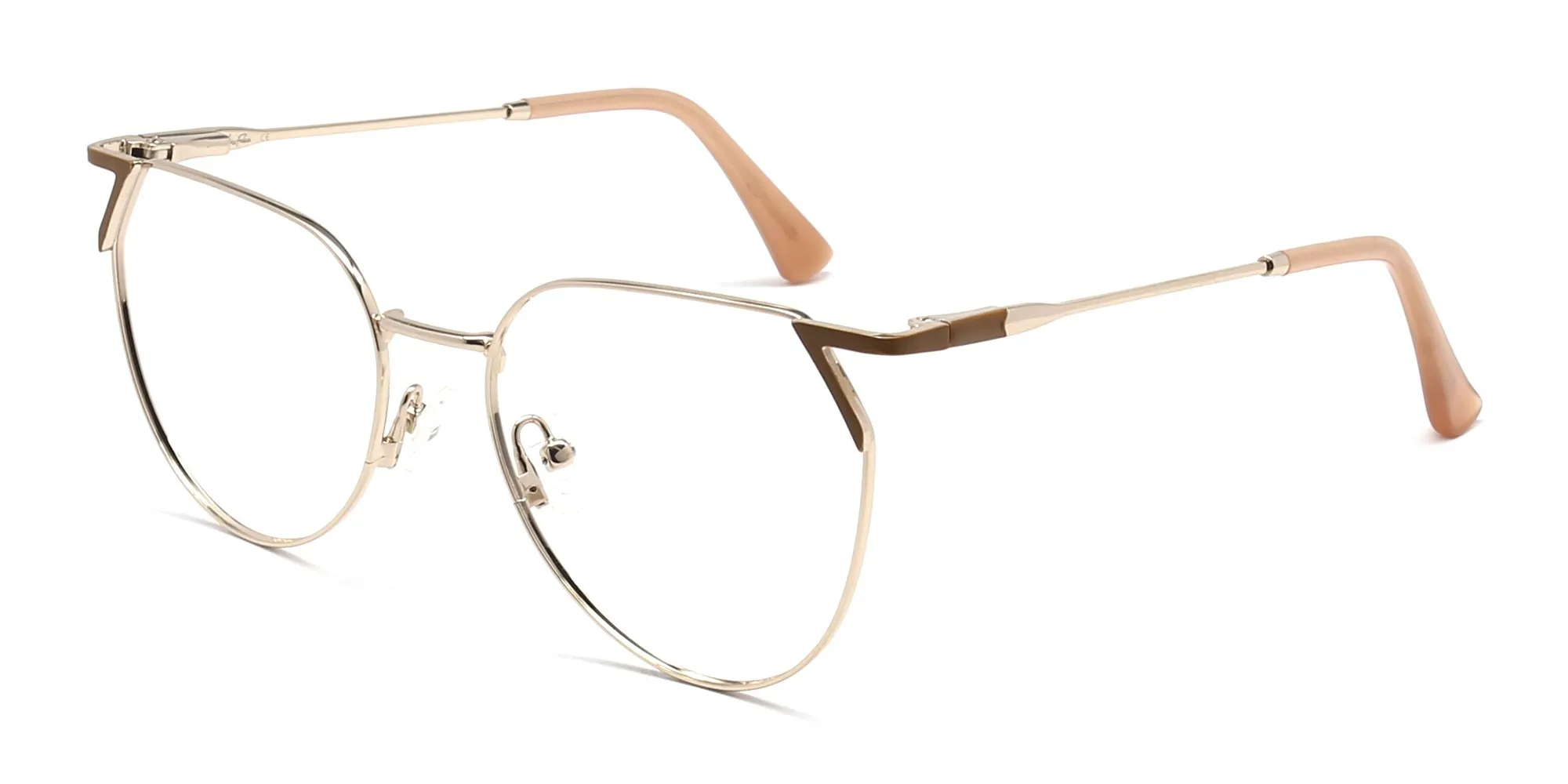 cat eye glasses metal frame0-2