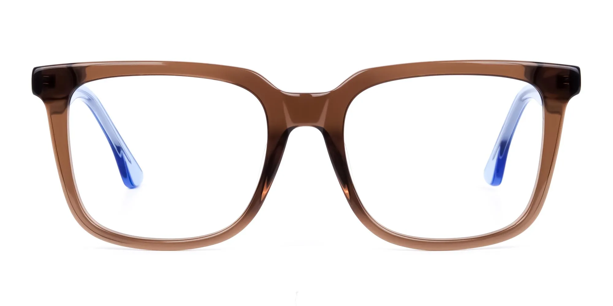 Crystal Brown Square Glasses