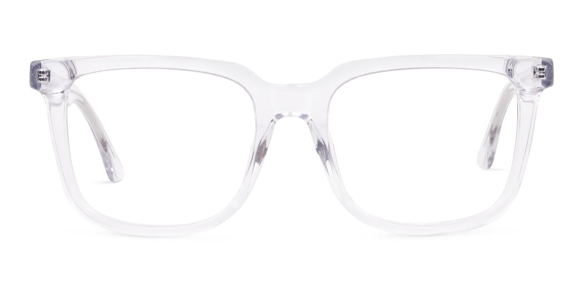 Full Rim Crystal Clear Square Eyeglasses