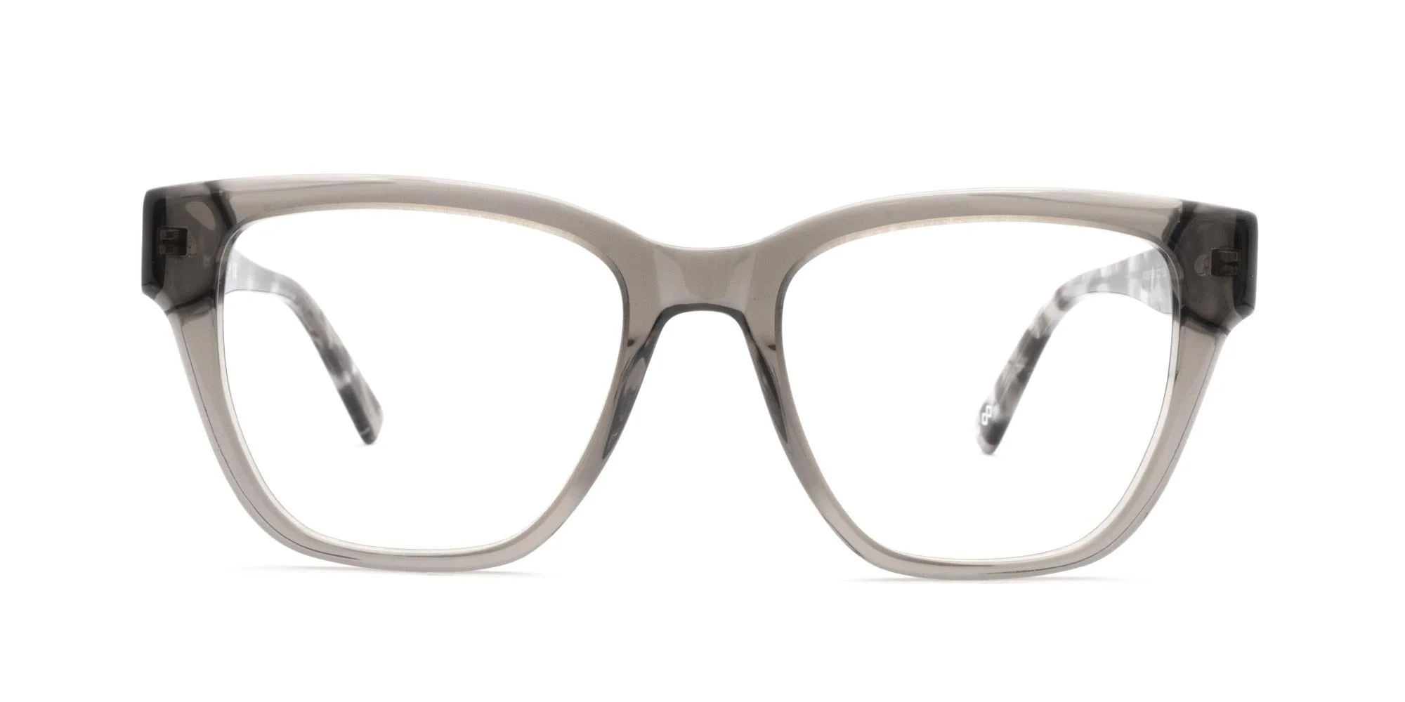 Crystal Grey Designer Square Glasses