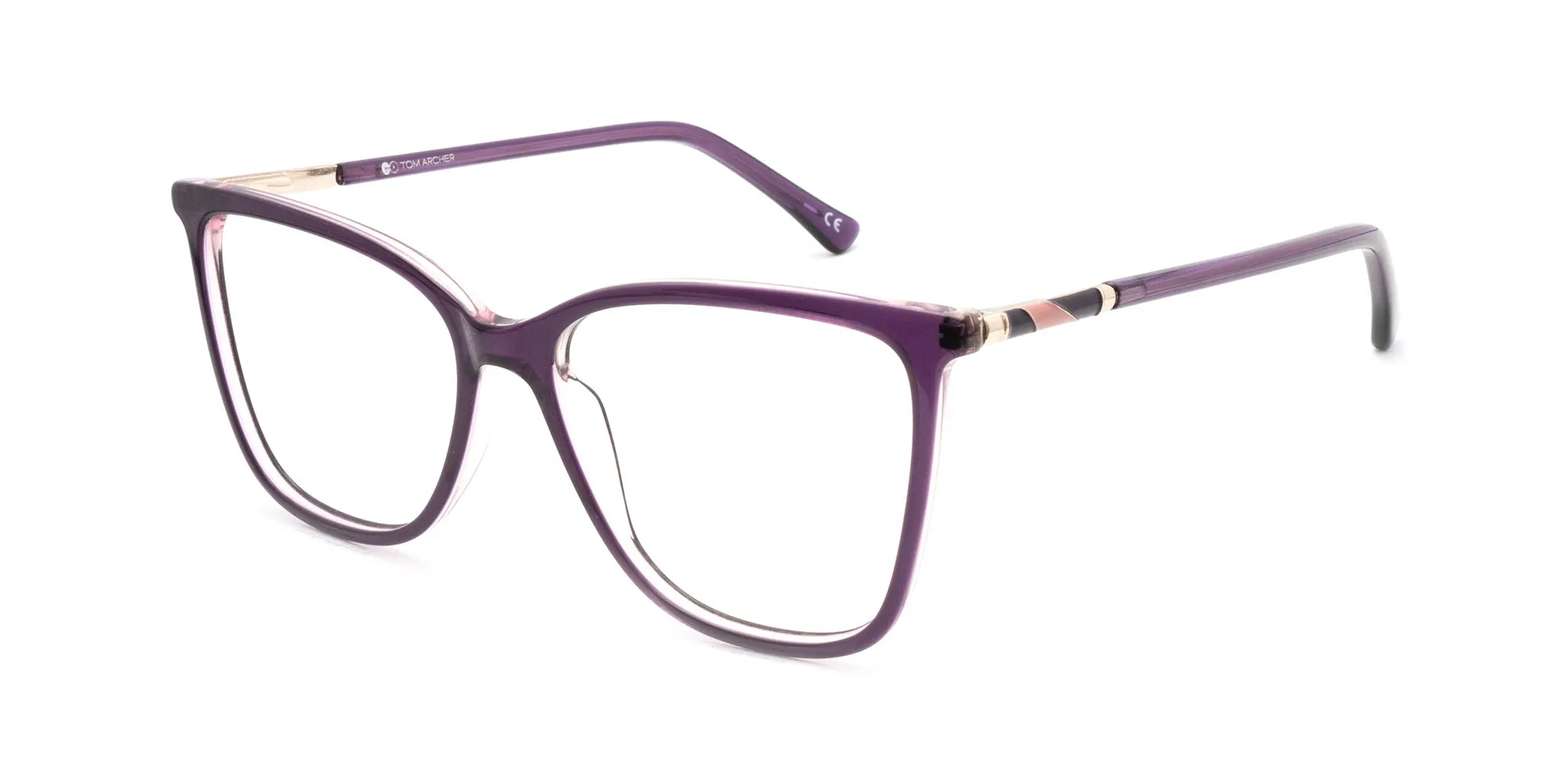 Cat Eye Glasses Purple-2