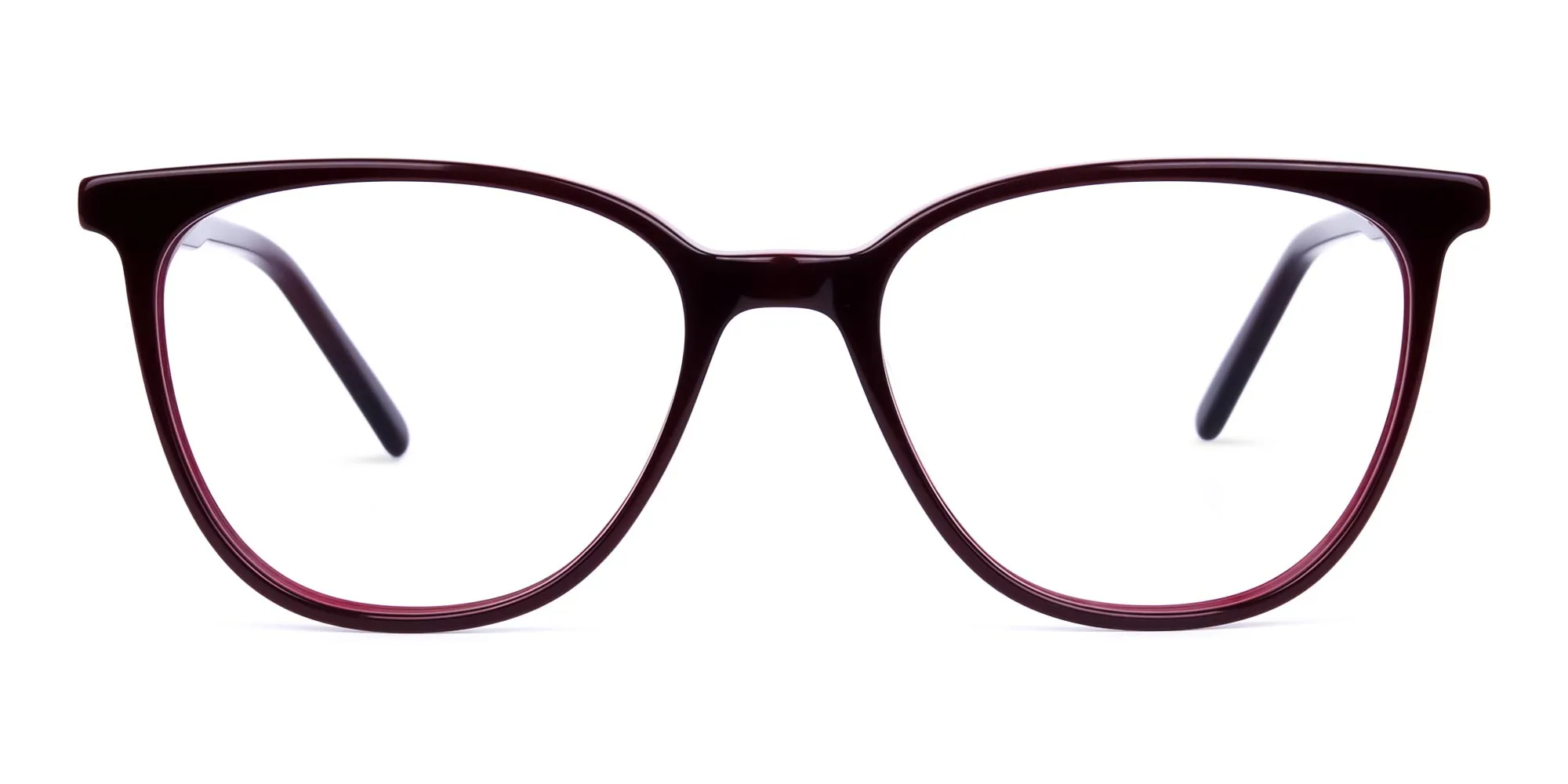 burgundy cat eye glasses 