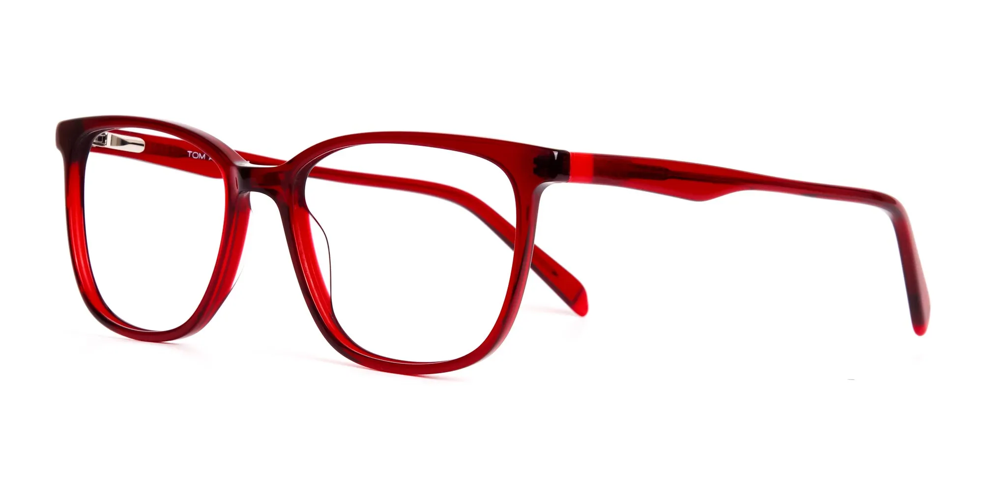 Dark Red Square and Rectangular Glasses Frames-2