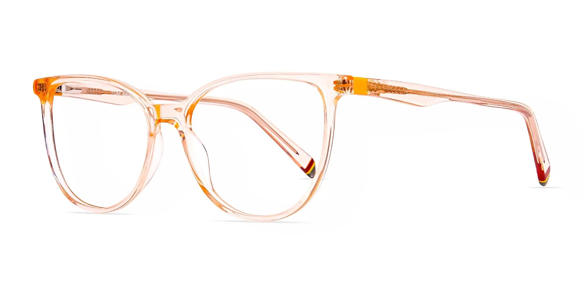 Orange-Colour-Crystal-Clear-or-Transparent-Cat-eye-Glasses-Frames-2