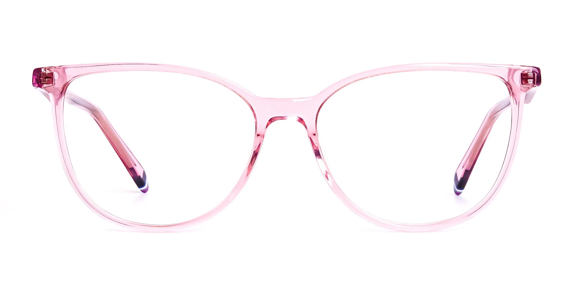 Crystal Pink transparent Cat eye Glasses Frames