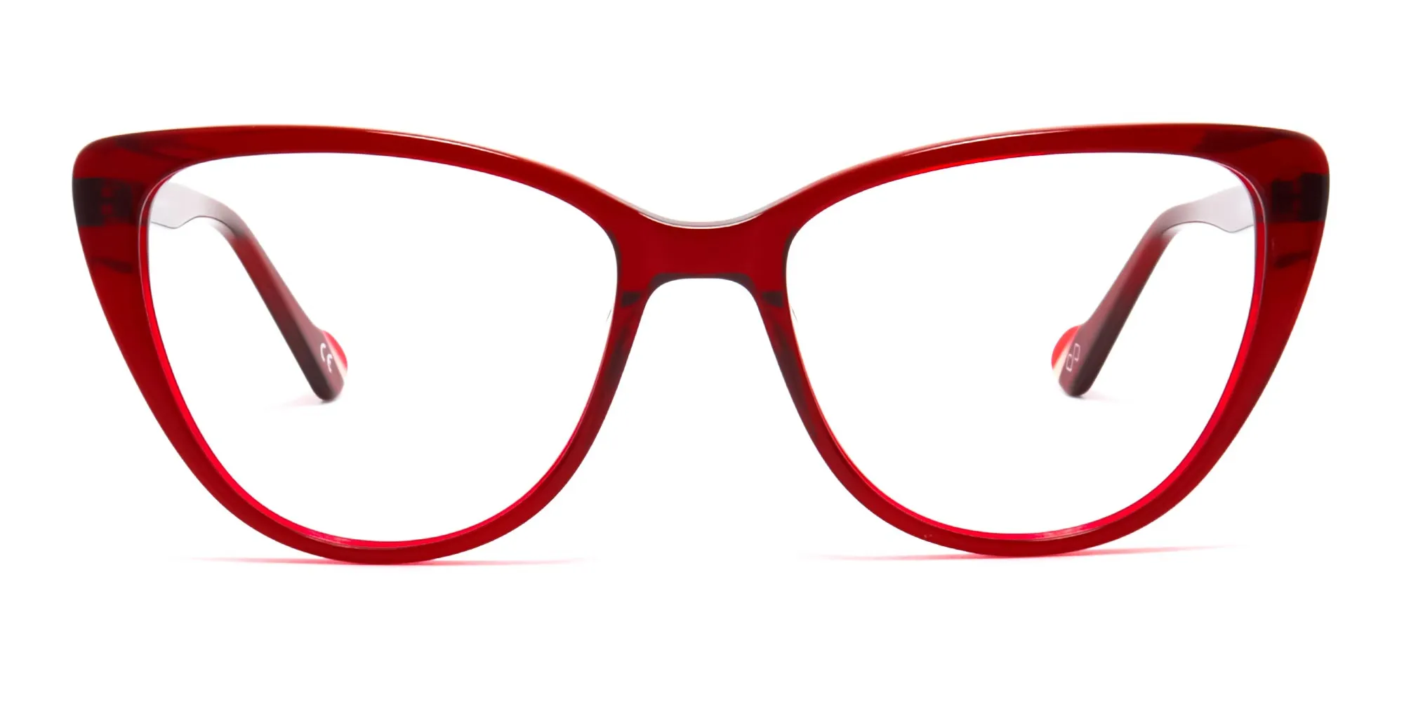 red cat eye reading glasses
