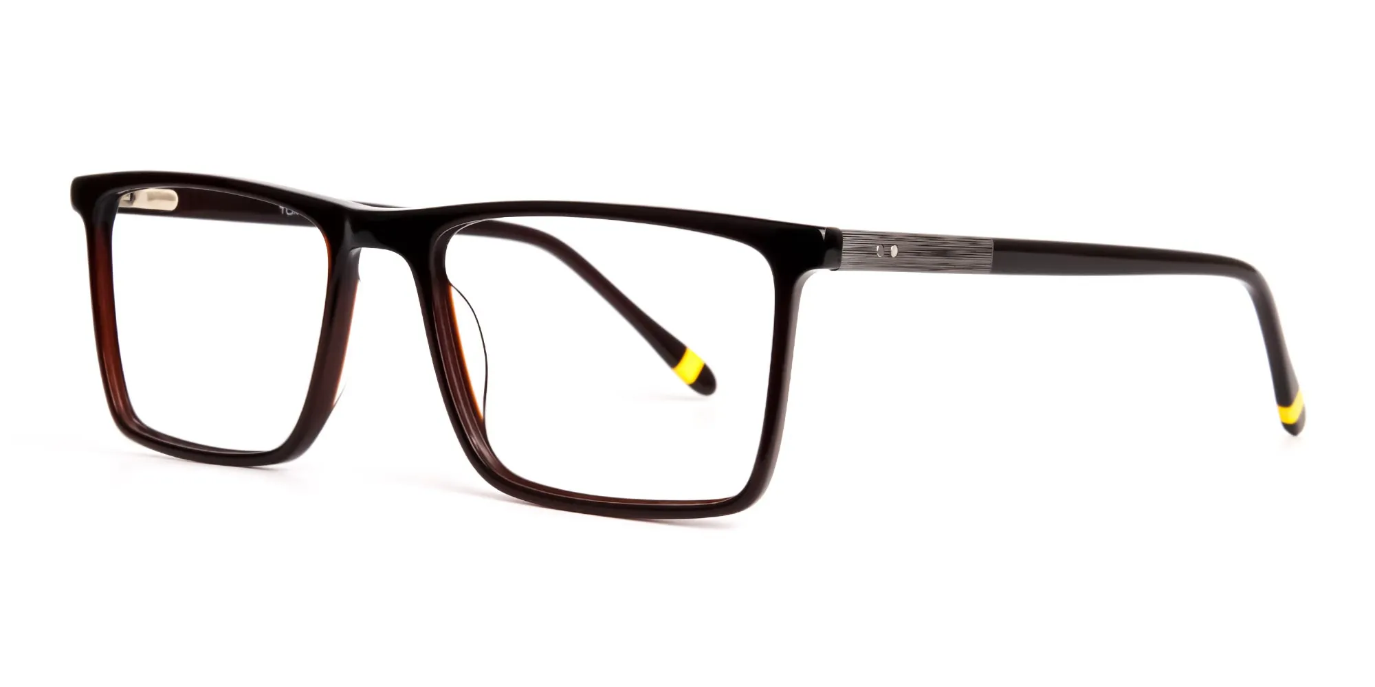 classic dark brown full rim rectangular glasses frames-2