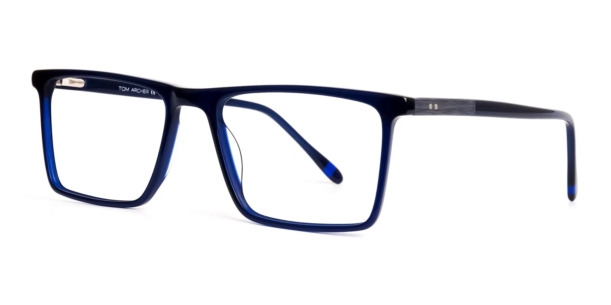 indigo blue full rim rectangular glasses frames-2