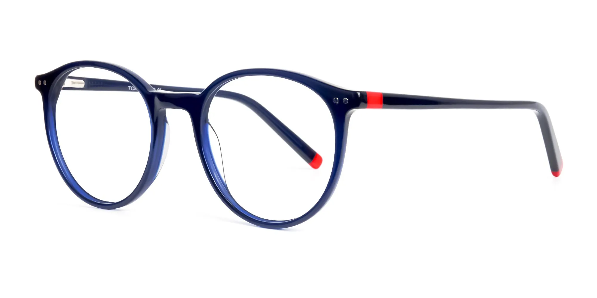 Round Blue Frame Glasses-2