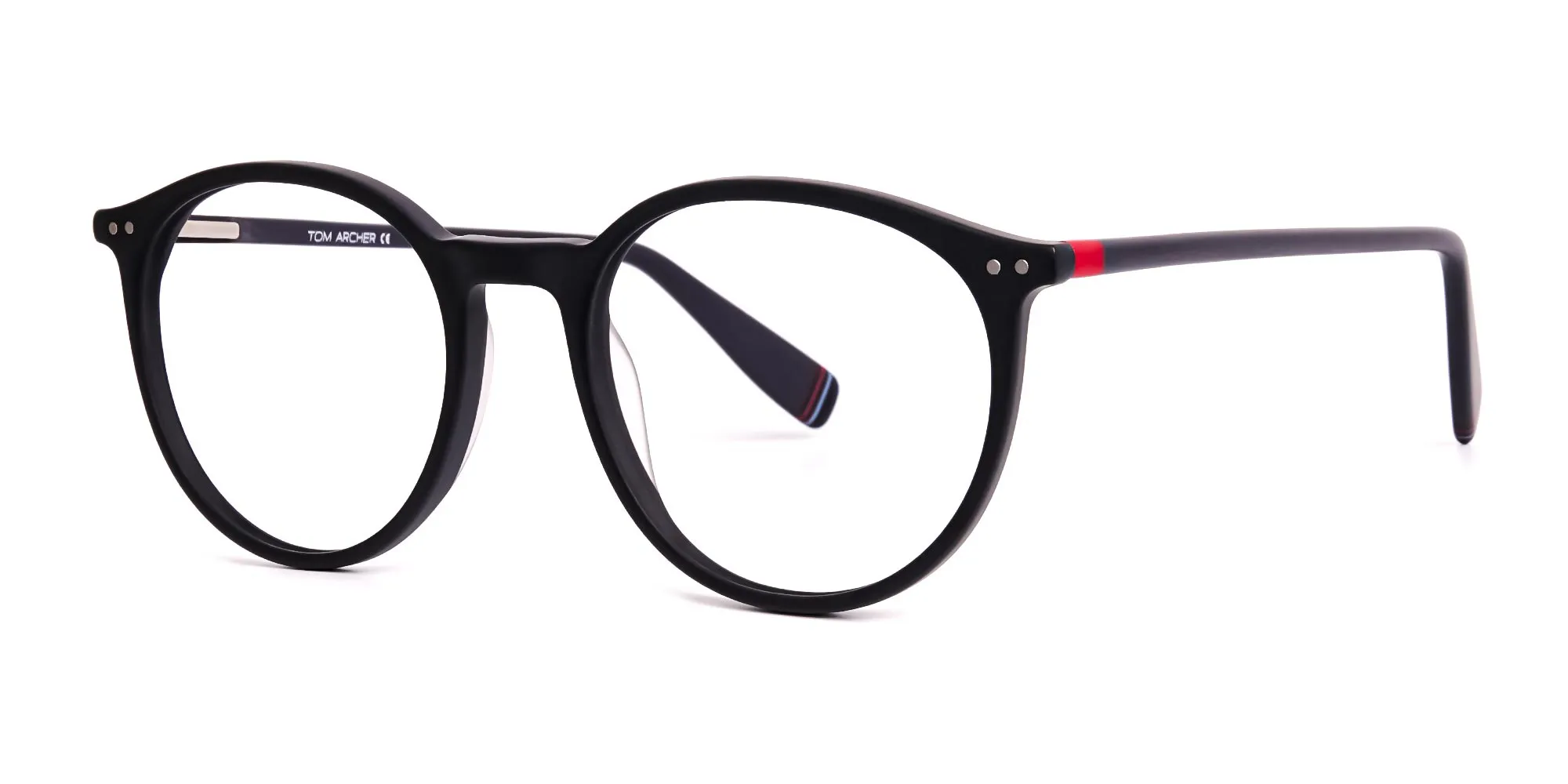 Matte Dark Grey Round Glasses frames-21