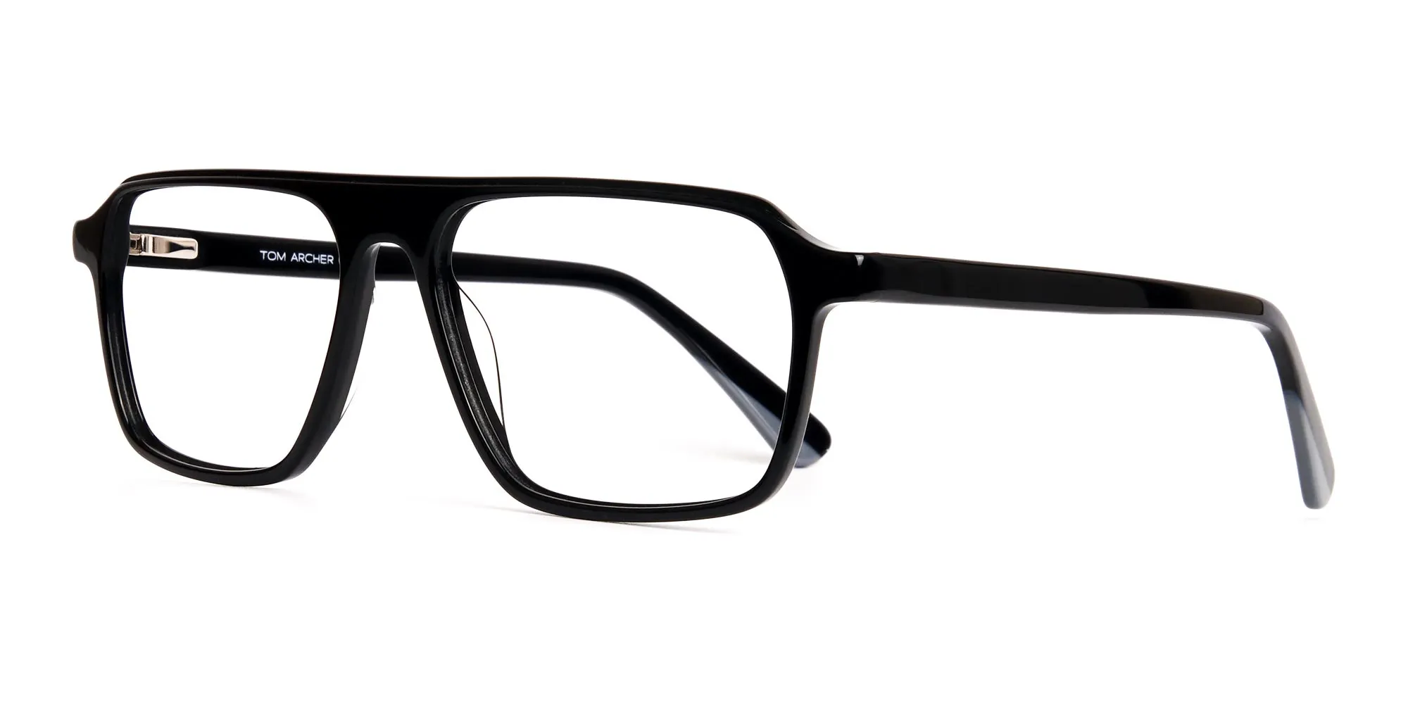 Dark Black Rectangular Full Rim Glasses frames-2