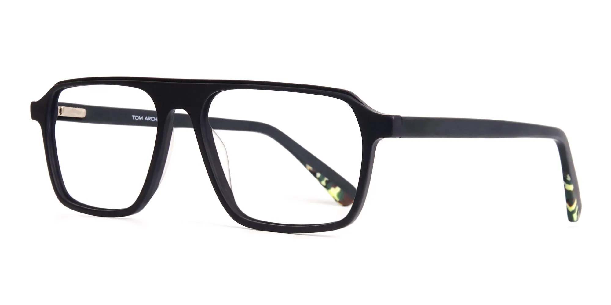 Matte Grey Rectangular Full Rim Glasses frames-2