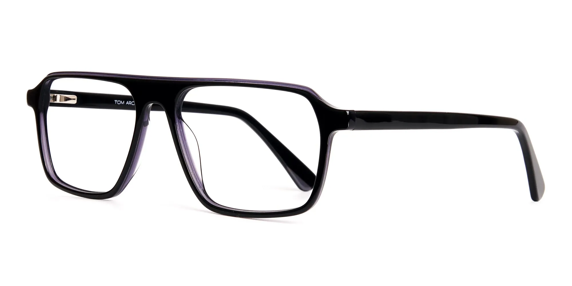 Black and Grey Rectangular Full Rim Glasses frames-2