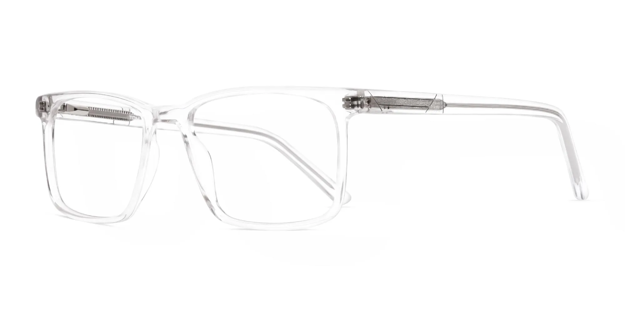 designer transparent rectangular glasses frames