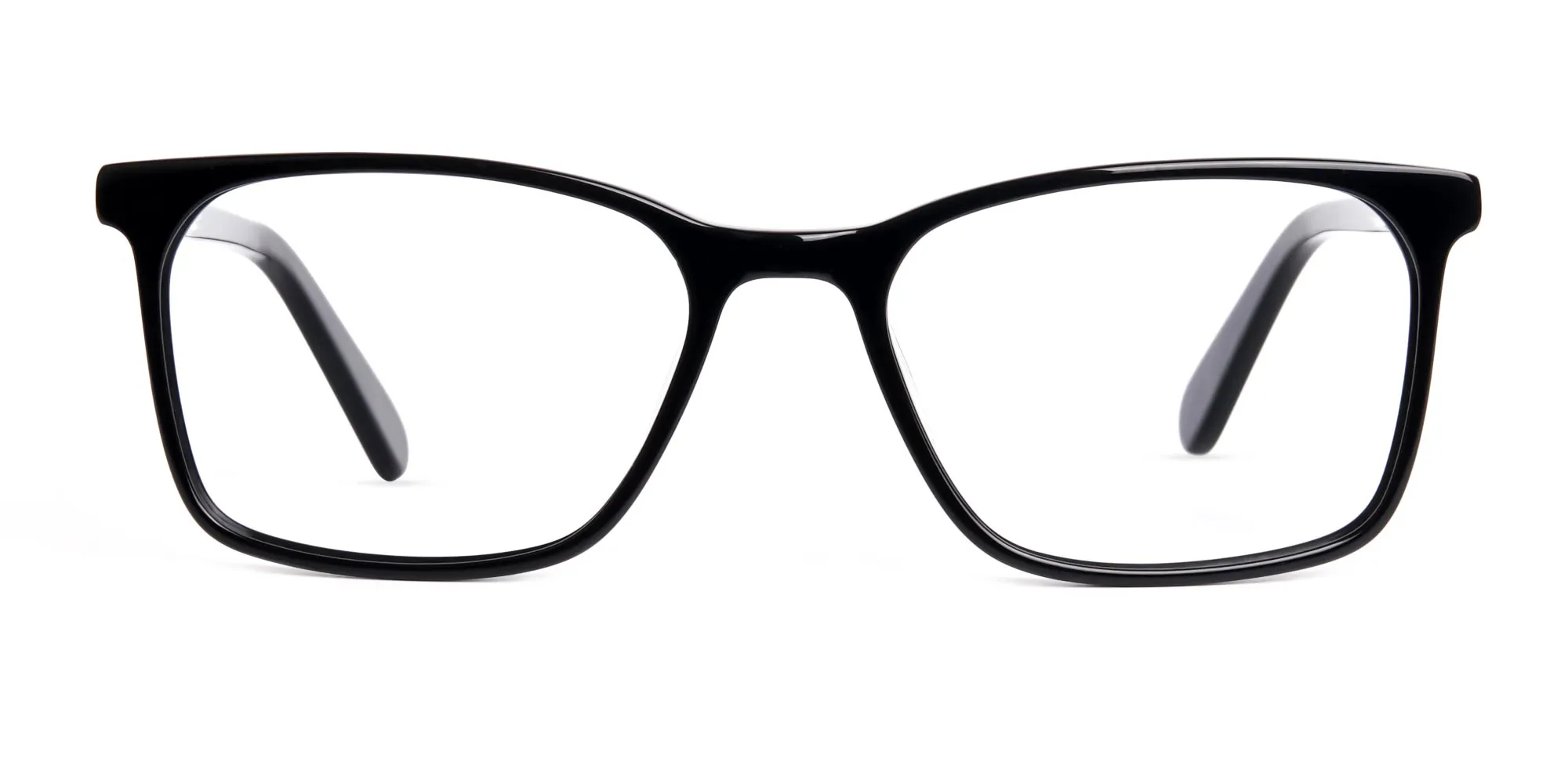 black and transparent rectangular glasses frames-2