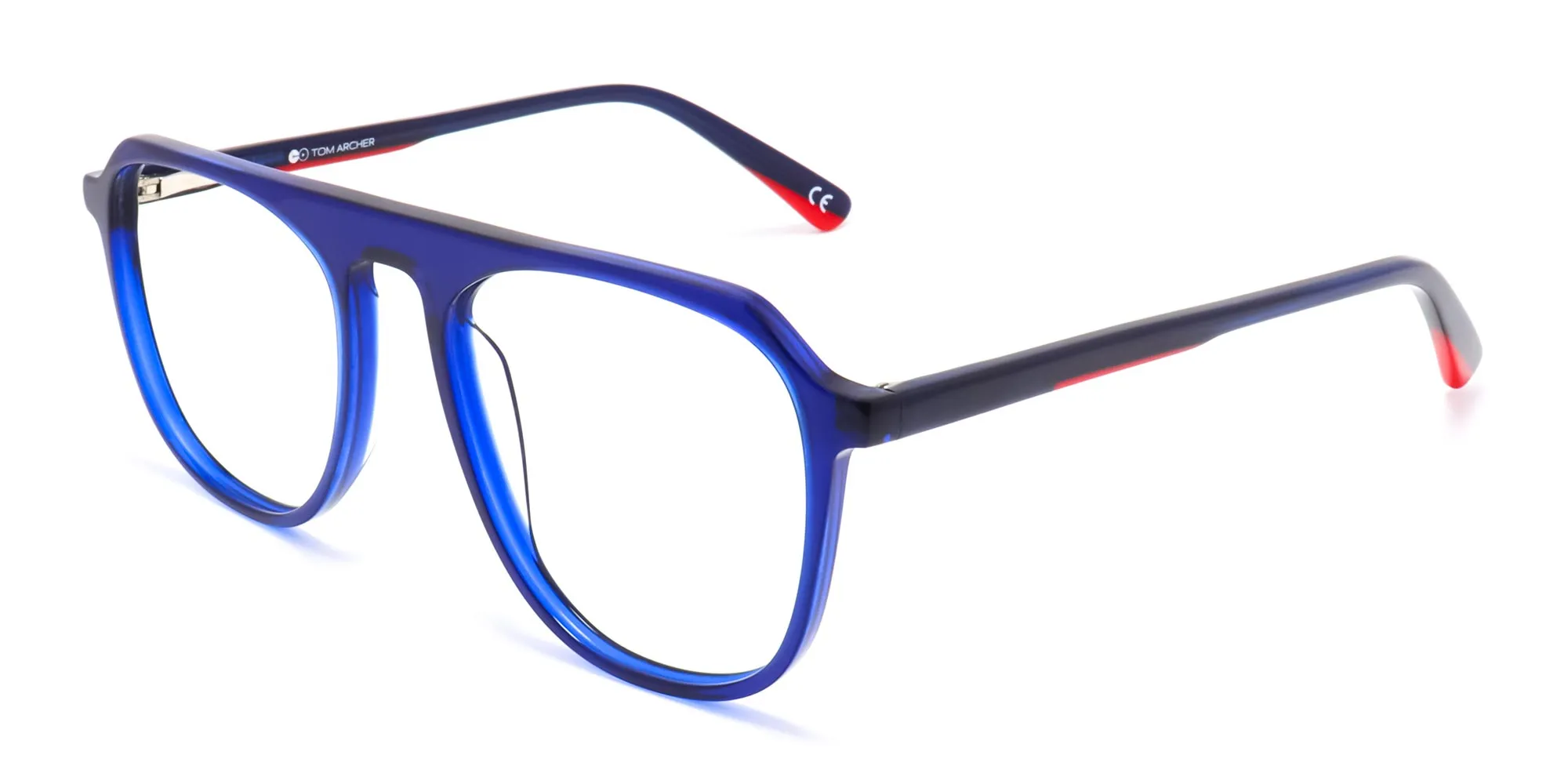 blue aviator glasses