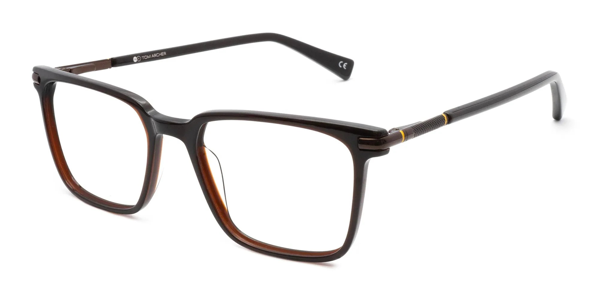 brown square frame glasses-2