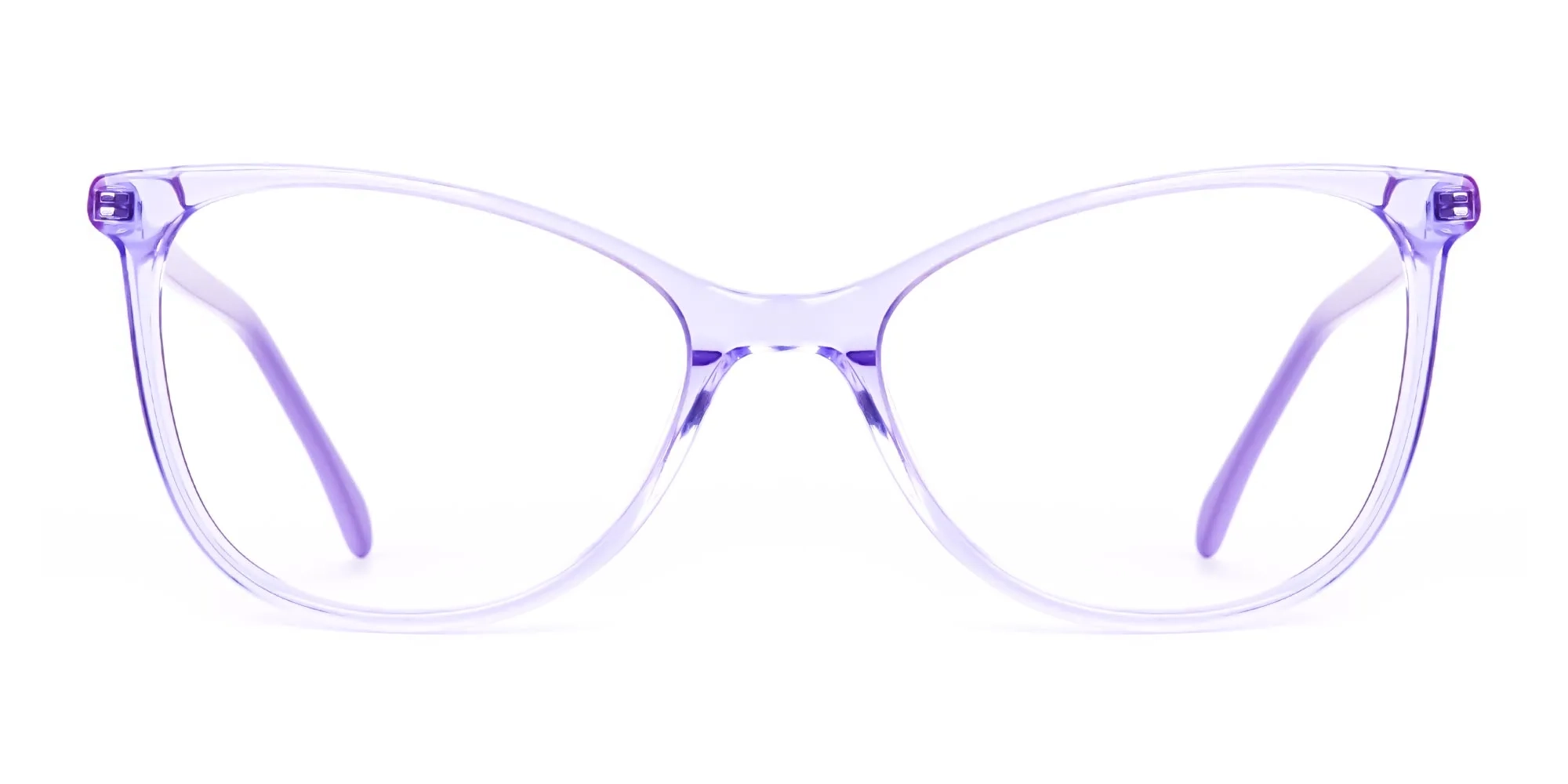 Crystal Pastel Purple Cat eye Glasses Frames-2