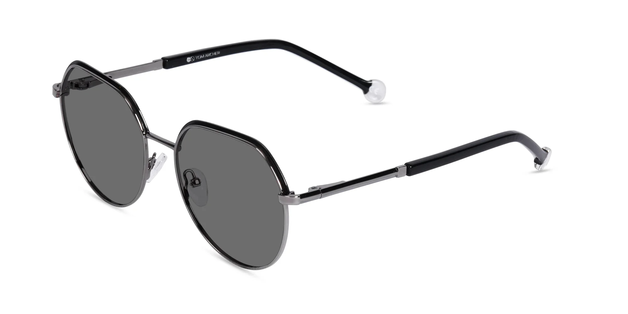 Geometric Grey Tint Sunglasses-1