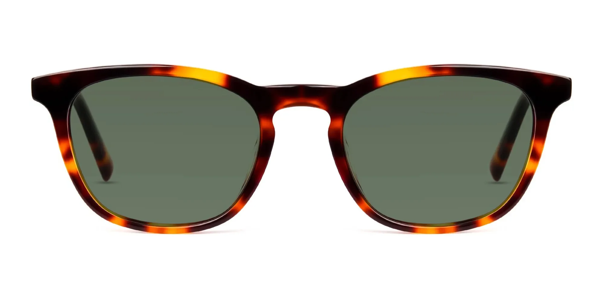 Green Tortoiseshell Square Sunglasses