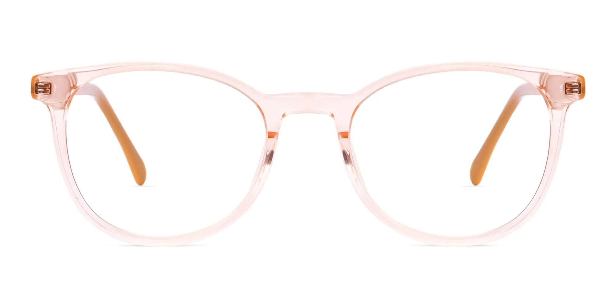 transparent orange Color Round Glasses Frames-2
