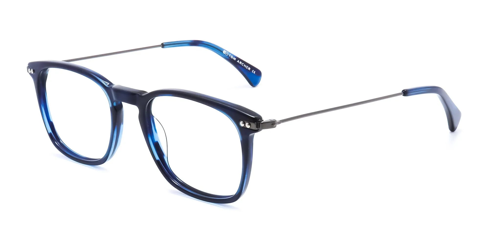 Blue Tortoiseshell square glasses -2