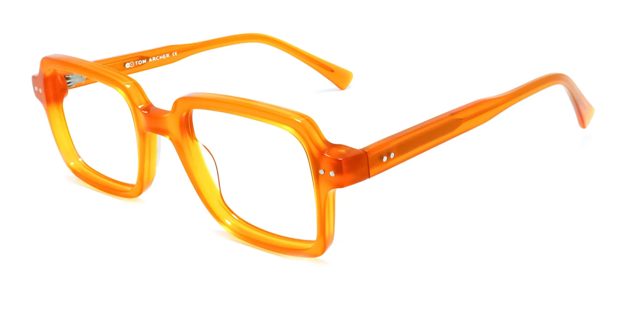 orange square glasses