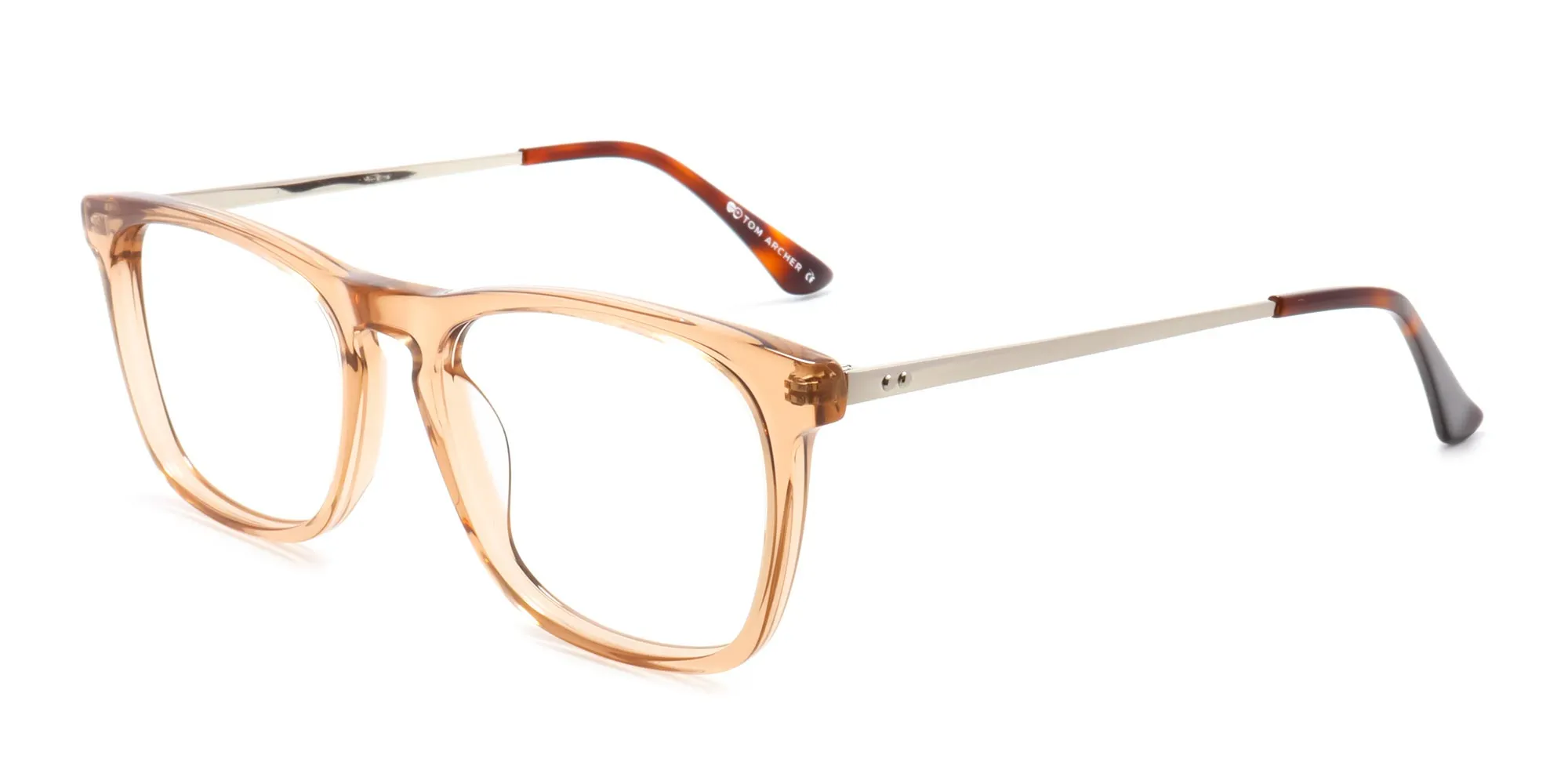 clear brown glasses frames