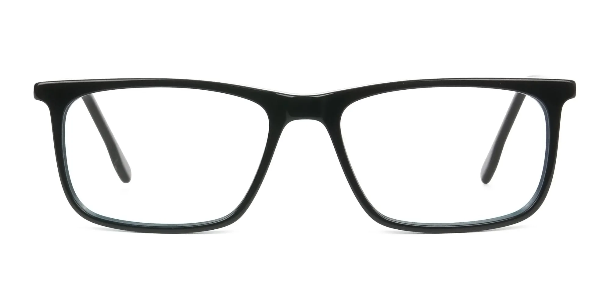 Black and Teal Spectacles in Rectangular - 2