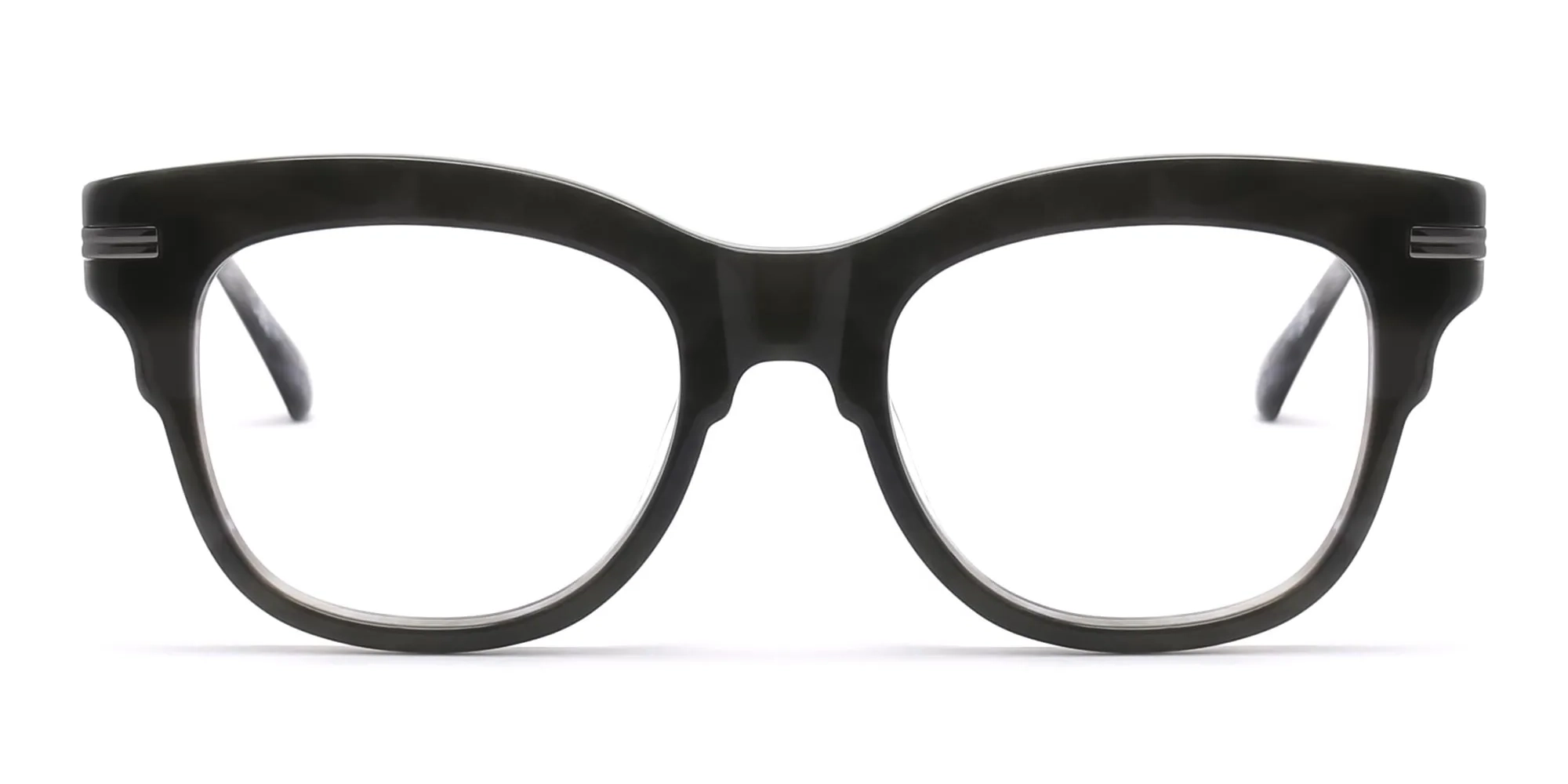 Grey cat eye glasses