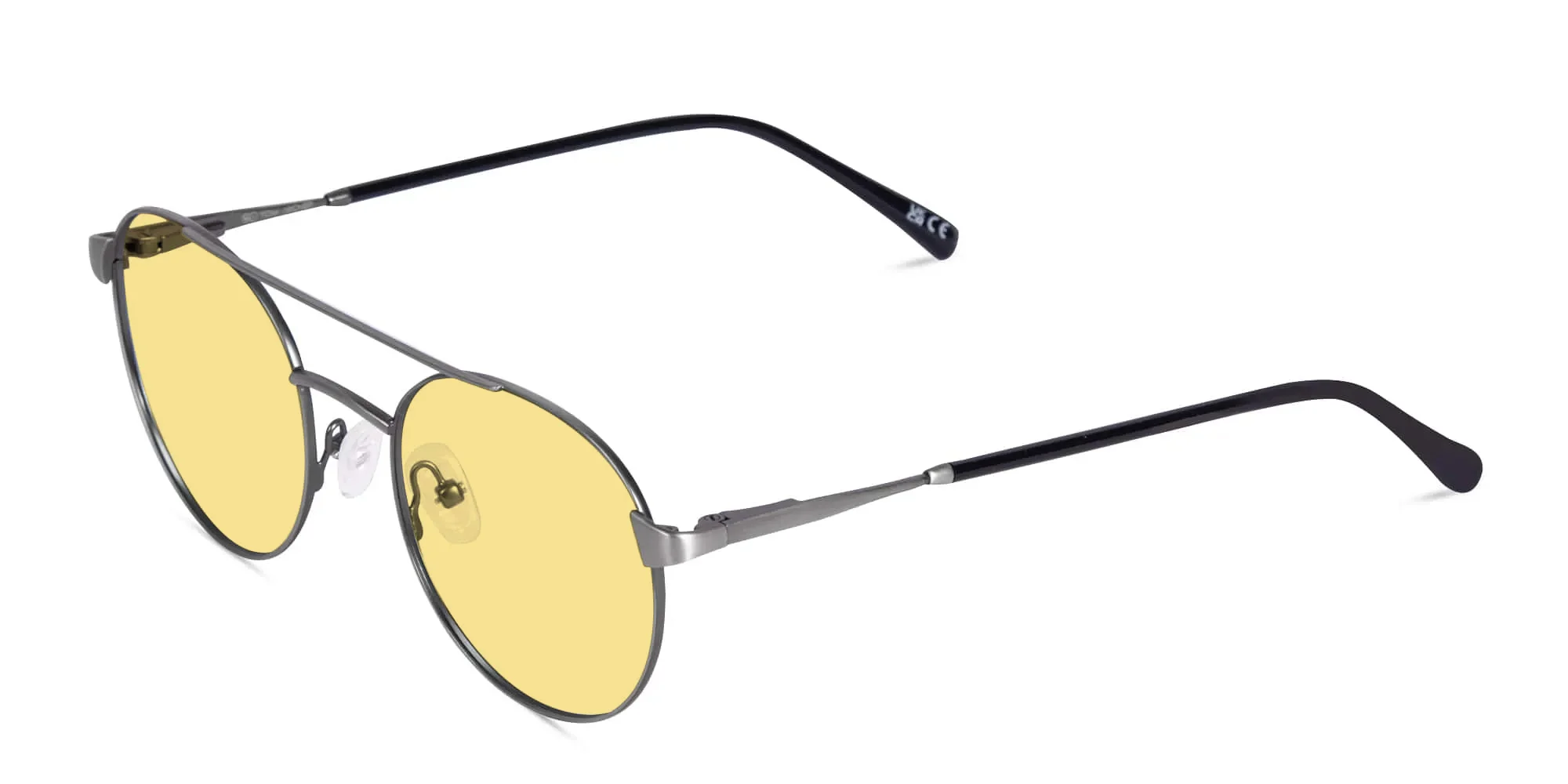 Yellow Pilot Sunglasses-1