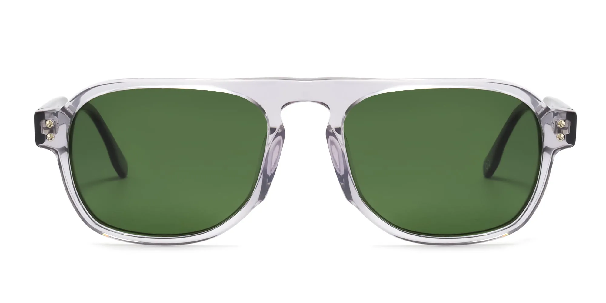 Clear frame green & Black sunglasses