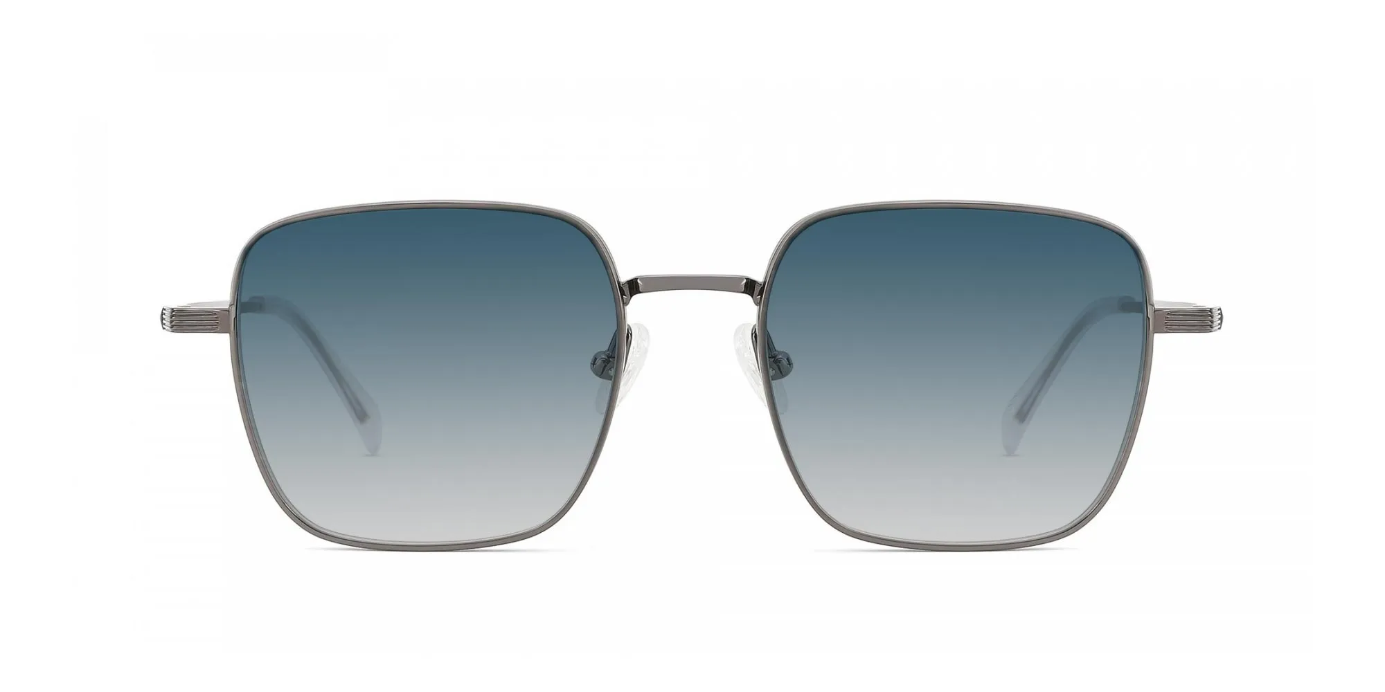 Square Blue Tinted Sunglasses-2